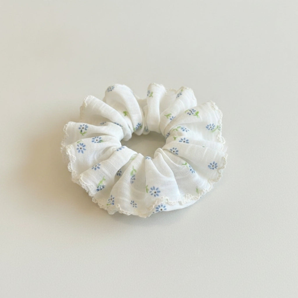 Floral Lace Hair Claw Clip - Blue Floral Banana Clip #3302