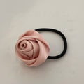 Rose Flower Hair Clip Pink Fabric