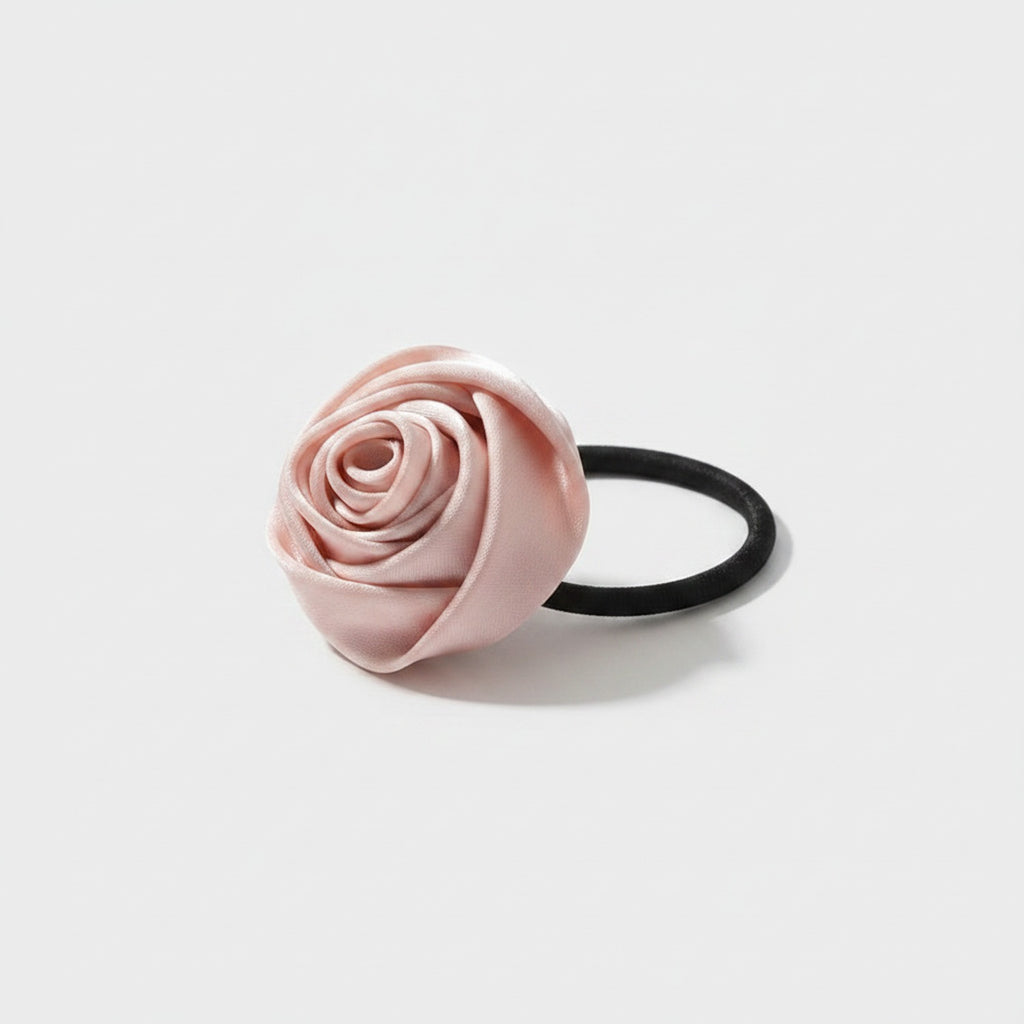 Rose Flower Hair Clip Pink Fabric – hair accessories (view 1)