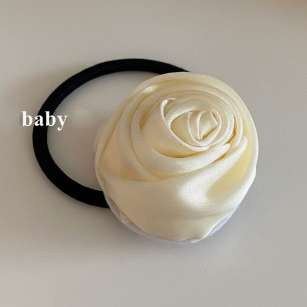 Cream Rose Flower Hair Claw Clip