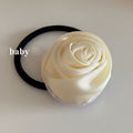 Cream Rose Flower Hair Claw Clip