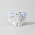 Blue Floral Pearl Chain Hair Claw Clip – hair accessories (view 1)