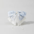 Blue Floral Pearl Chain Hair Claw Clip – hair accessories (view 1)