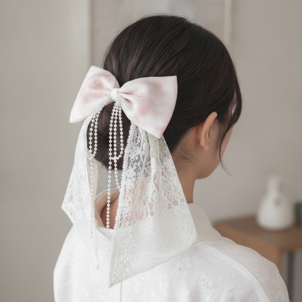 Floral Pearl Beaded Hair Claw Clip – hair accessories