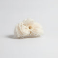 Cream Feather Flower Hair Claw Clip – hair accessories (view 1)