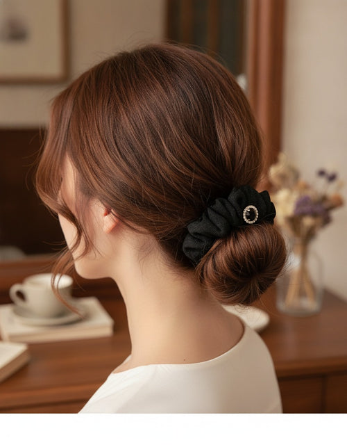 Black Sparkle Flower Hair Claw Clip