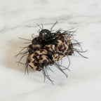 Brown Tortoiseshell Flower Hair Claw Clip – hair accessories (view 3)