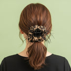 Brown Tortoiseshell Flower Hair Claw Clip – hair accessories (view 2)