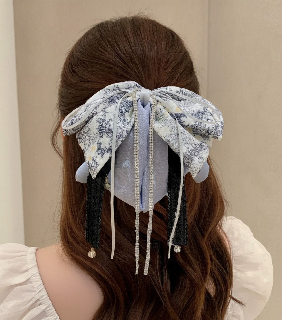 Pearl Chain Butterfly Wing Hair Claw Clip – hair accessories (view 3)