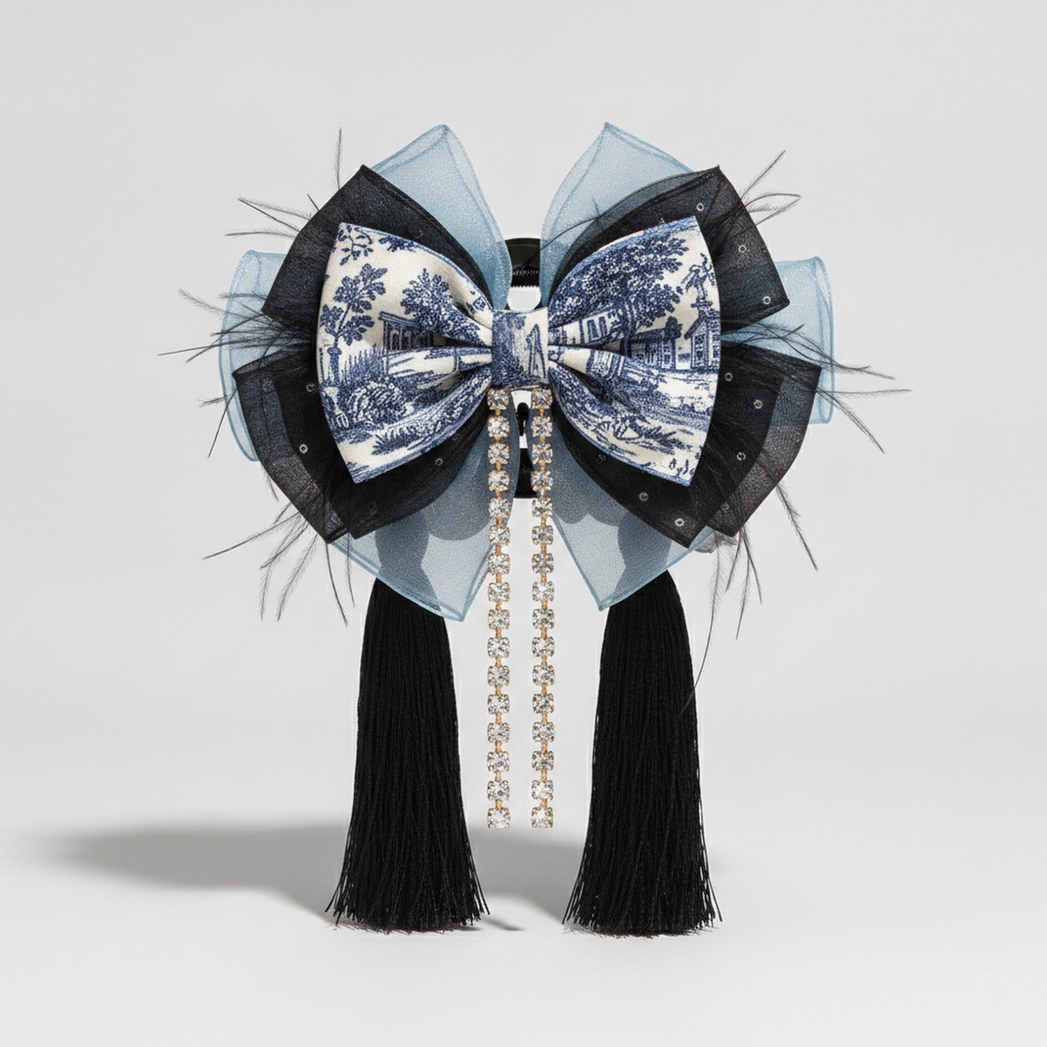 Pearl Chain Butterfly Wing Hair Claw Clip