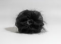 Black Mesh Hair Claw With Rhinestone Charm – hair accessories (view 1)