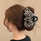 Black And White Tortoiseshell Hair Claw Clip – hair accessories (view 2)