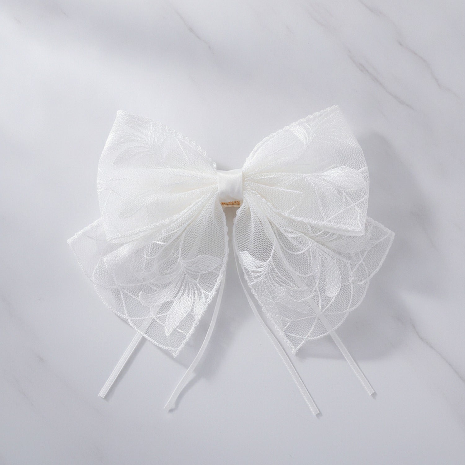 Cream Lace Butterfly Wing Hair Claw Clip