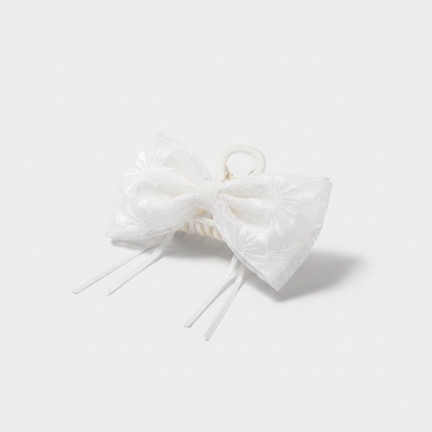 Cream Lace Butterfly Wing Hair Claw Clip