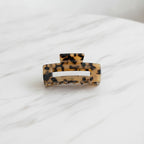 Tortoiseshell Beaded Hair Claw Clip - Tortoiseshell Tan 7.8cm