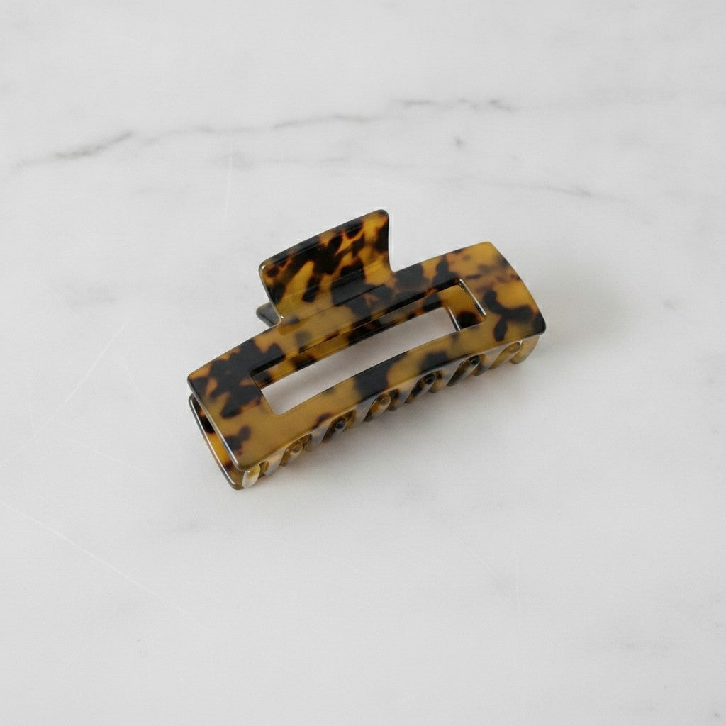 Tortoiseshell Beaded Hair Claw Clip - Tortoiseshell - 7.8cm – hair accessories (view 3)