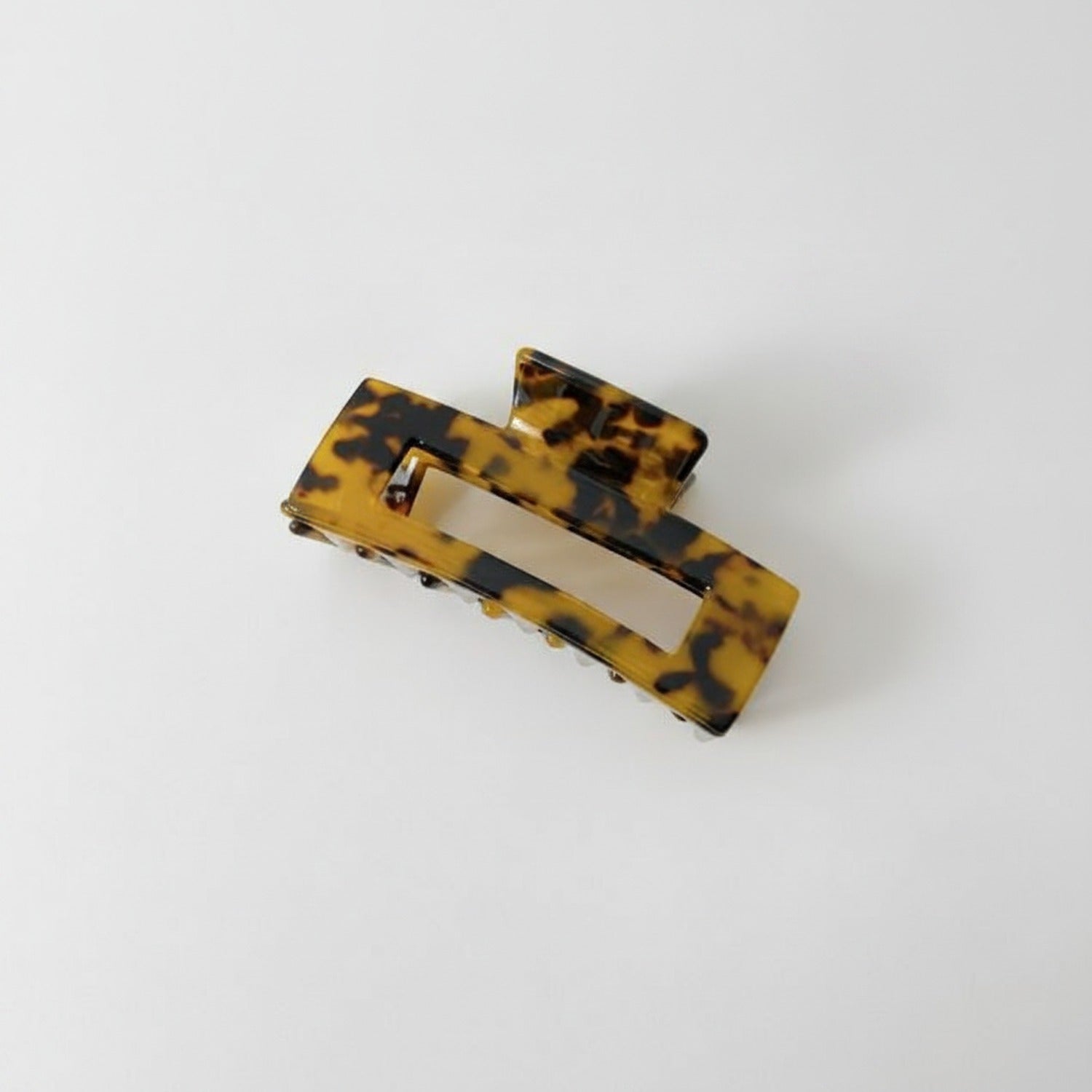 Tortoiseshell Beaded Hair Claw Clip - Tortoiseshell - 7.8cm