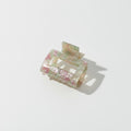 Marbled Pink Green Flower Hair Claw Clip – hair accessories (view 1)