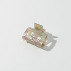 Marbled Pink Green Flower Hair Claw Clip – hair accessories (view 1)
