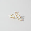 Blush Bow Hair Claw Clip - Pearl White 11.5cm