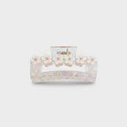 Floral Hair Claw Clip Acetate - White – hair accessories (view 1)