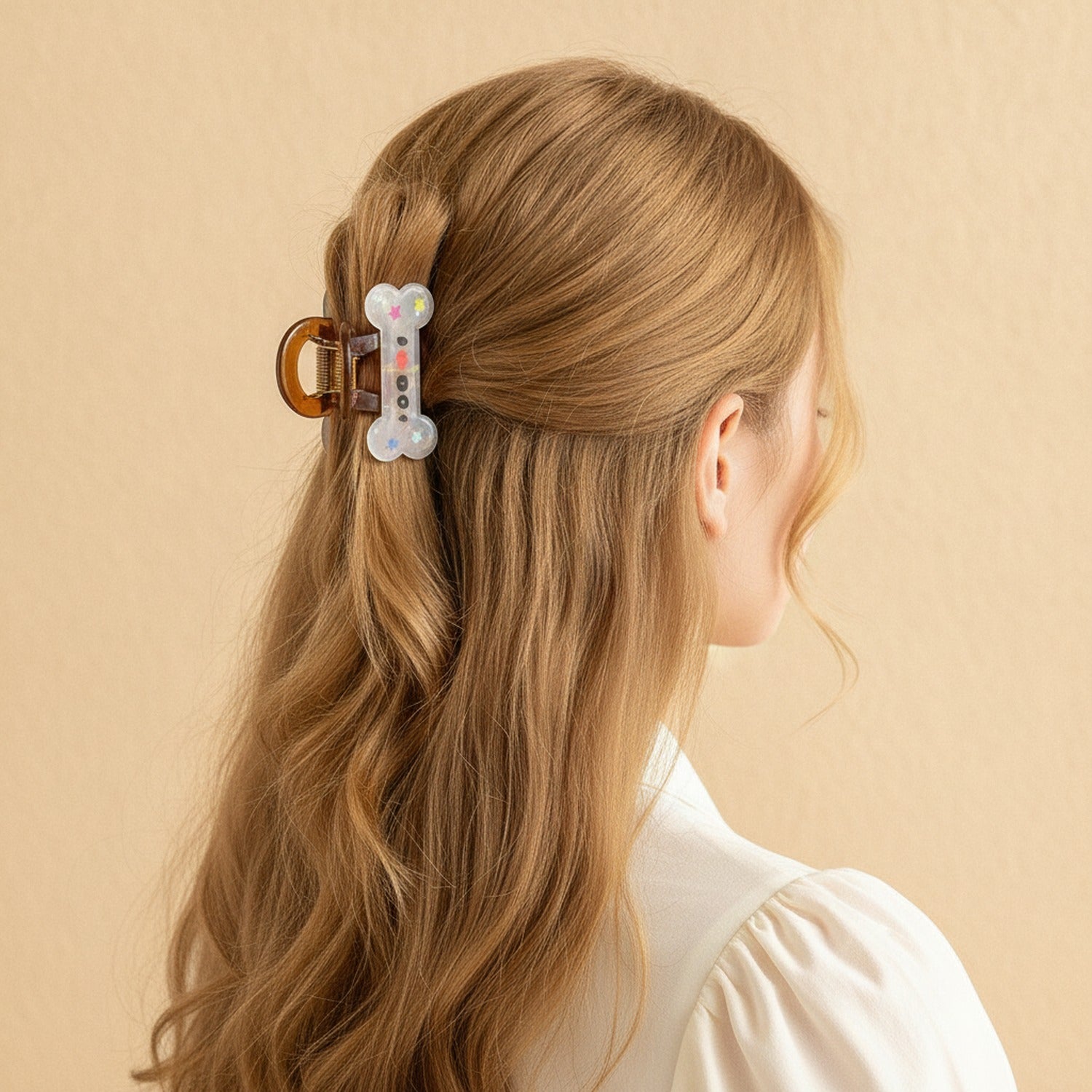 Tortoiseshell Hair Claw With Flower Charm