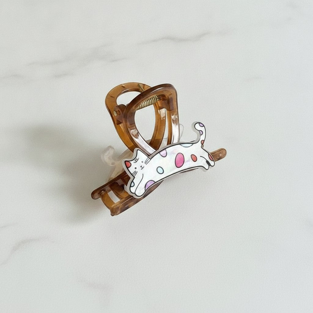 Striped Fish Tortoiseshell Hair Claw Clip