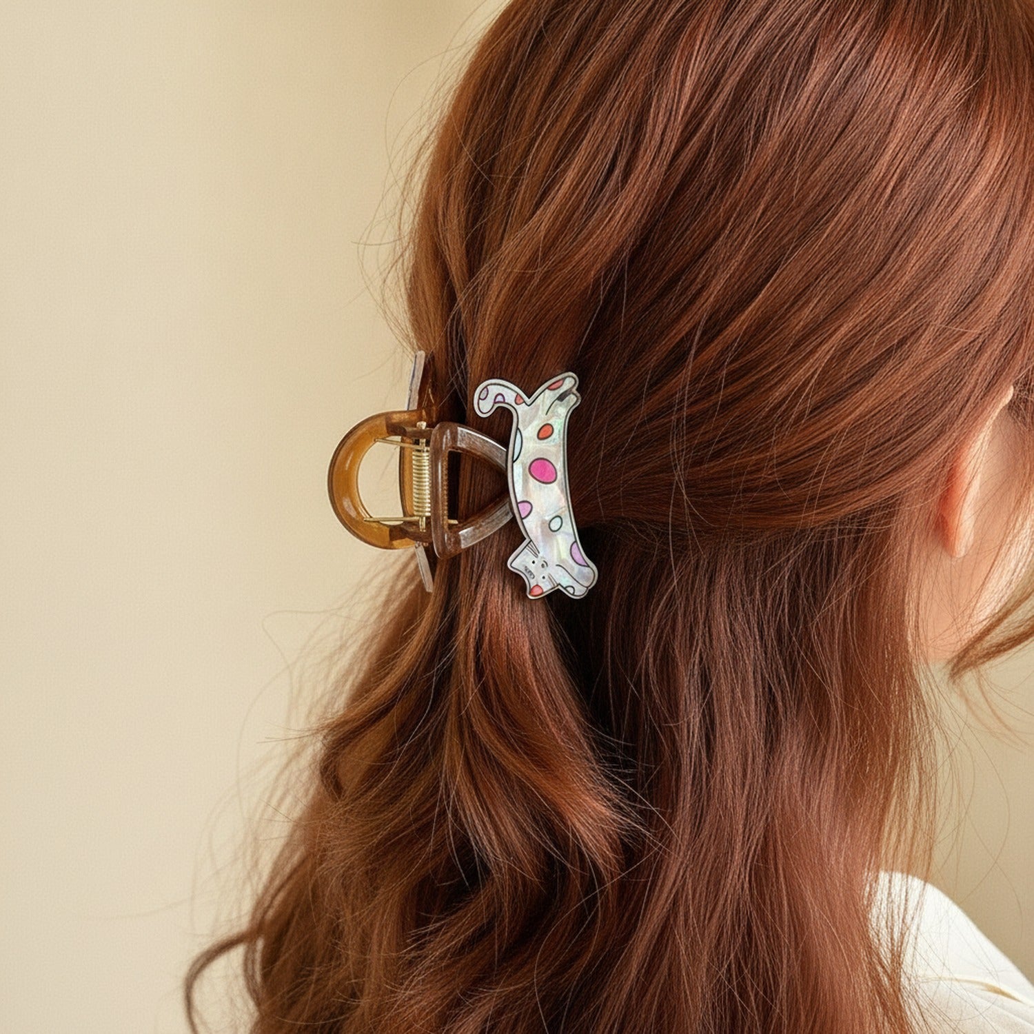 Striped Fish Tortoiseshell Hair Claw Clip