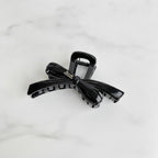 Bow Hair Claw Clip - Black 12.4cm