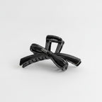 Bow Hair Claw Clip - Black 12.4cm