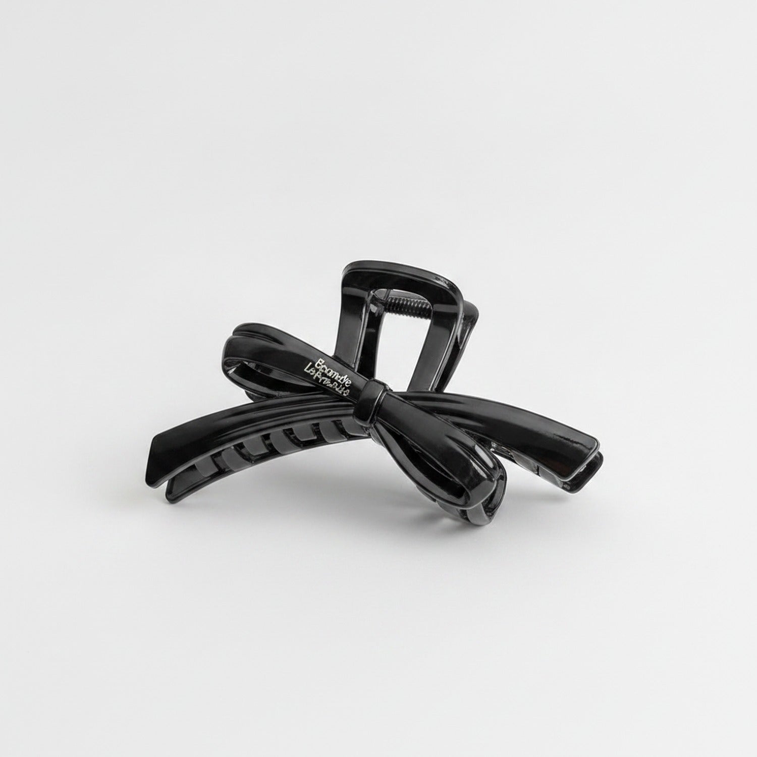 Bow Hair Claw Clip - Black 12.4cm