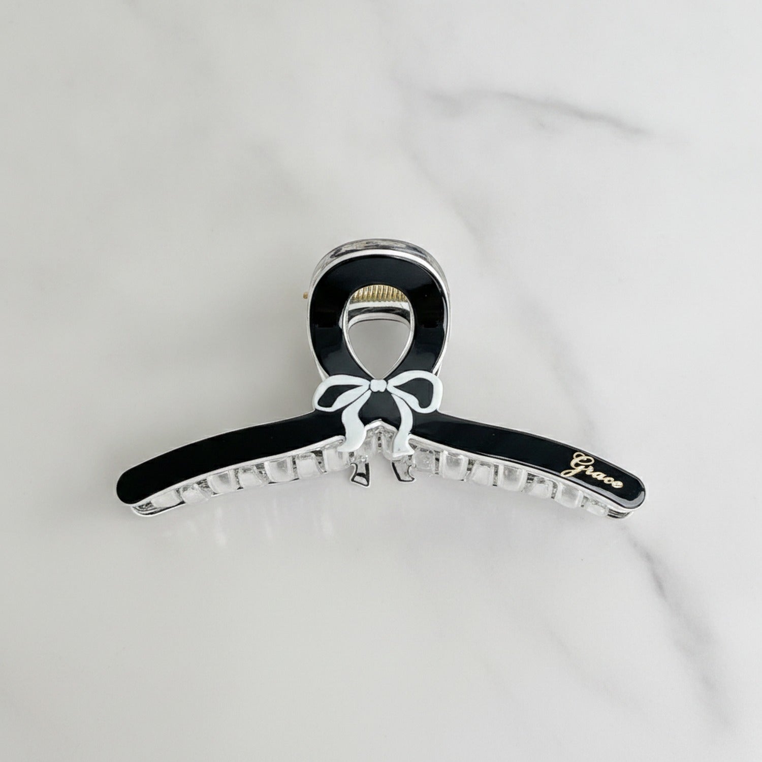 Rhinestone Bow Hair Claw Clip - Medium - 11cm
