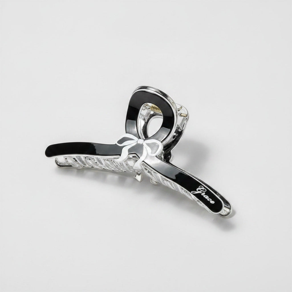 Rhinestone Bow Hair Claw Clip - Medium - 11cm