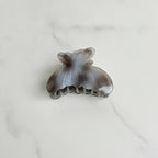 Marbled Butterfly Hair Claw Clip - Gray 6.4cm