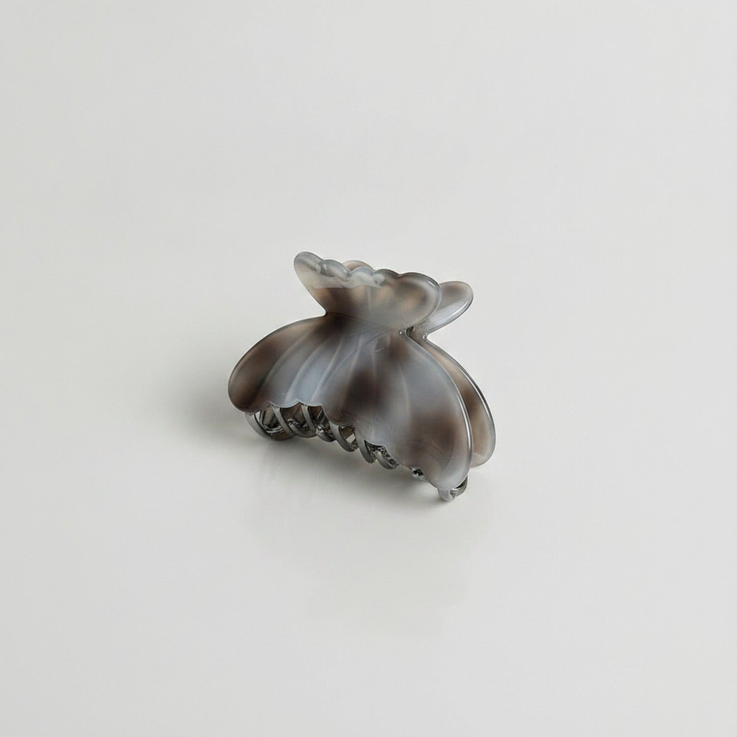 Marbled Butterfly Hair Claw Clip - Gray 6.4cm