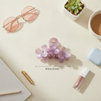 Pearl Flower Crystal Hair Claw - 10.5cm