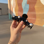 Pearl Hair Claw Clip - Black Hair Clip 12.5cm – hair accessories (view 2)