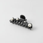 Pearl Hair Claw Clip - Black Hair Clip 12.5cm