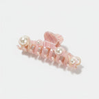 Pearl Hair Claw Clip - Pink 12.5cm