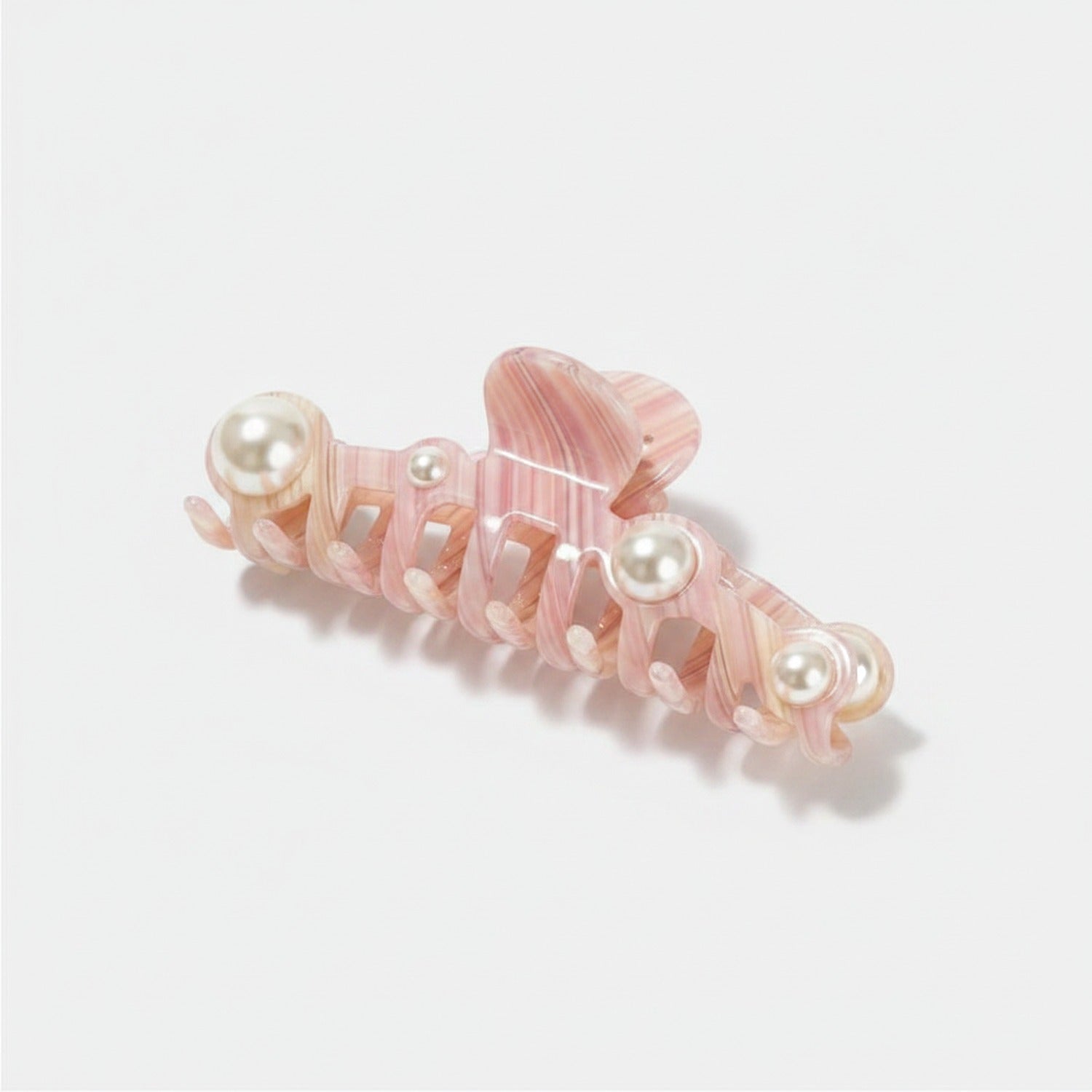 Pearl Hair Claw Clip - Pink 12.5cm