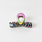 Colorful Beaded Hair Claw Clip With Hello Charm – hair accessories (view 1)