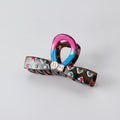 Tortoiseshell Heart Claw Clip With Rhinestone Charm – hair accessories (view 1)