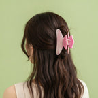 Claw Hair Clip With Beaded Details - Pink