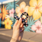 Paw Print Hair Claw Clip - Black Bow – hair accessories (view 3)