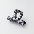 Paw Print Hair Claw Clip - Black Bow