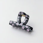 Paw Print Hair Claw Clip - Black Bow
