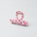 Paw Print Hair Claw Clip - Pink Bow