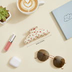 Floral Rose Cream Hair Claw Clip – hair accessories (view 2)