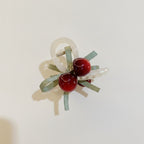 Cherry Ribbon Hair Claw Clip – hair accessories (view 1)