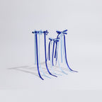 Star & Bow Hair Clip Set - Dual Blue